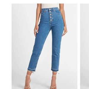 Express mom jean super high rise